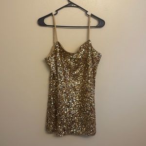 ASOS holiday sequin cowl neck mini dress/tunic size 8
